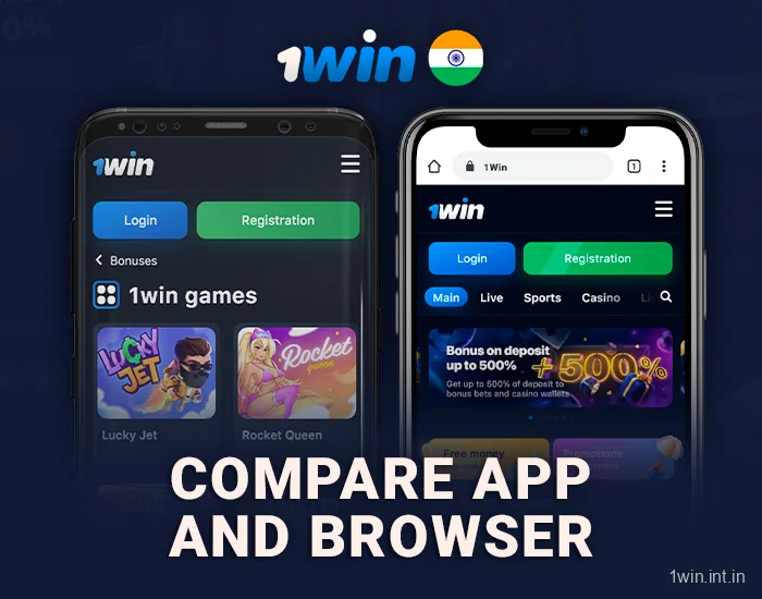 The difference between 1Win in the Application and Browser