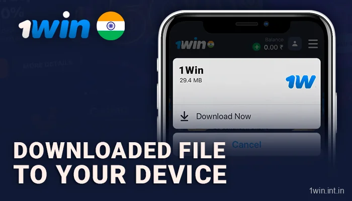 Download the 1Win APK file to your Ios device