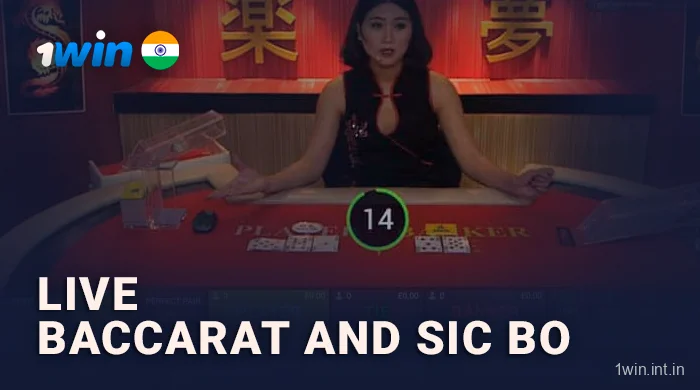 Live Baccarat and Sic Bo Game at 1win