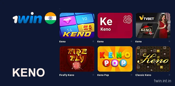 1win Keno In India Play Online