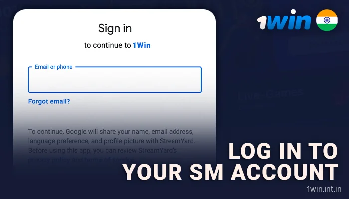 Sign in to your social media account