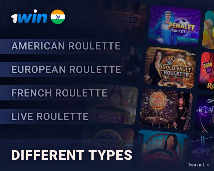 Different Types of Roulette Games at 1win