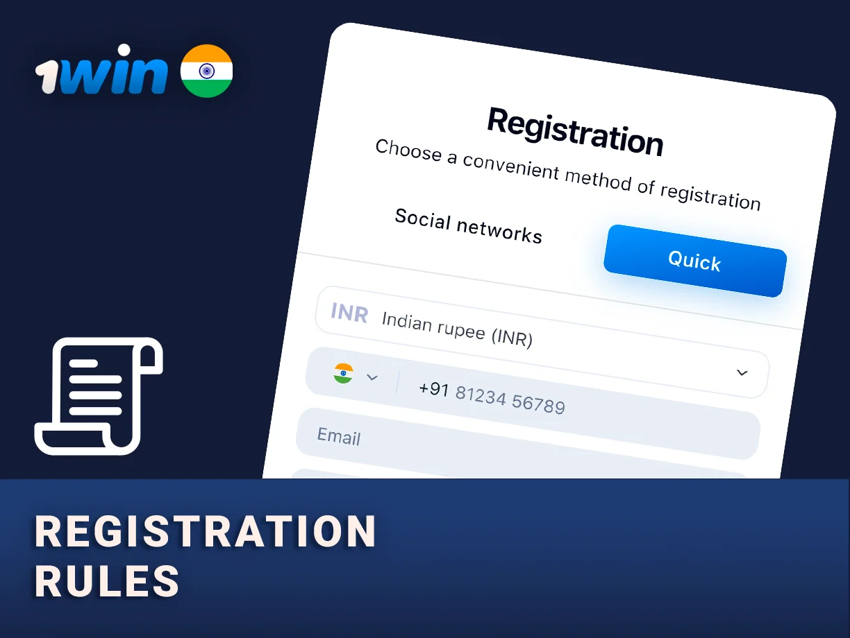 1Win Registration Rules