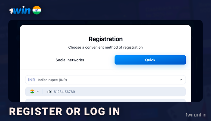 Register or Login at 1Win India - TVBet Games